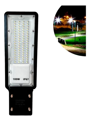 comprar Kit 5 Luminária Led Poste 100w Publica Bivolt Ip67