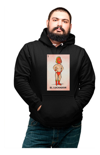 Sudadera Adulto Talla Extra 2xl Cartas Loteria El Luchador