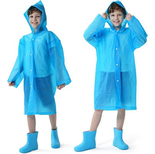 Impermeable Para Lluvia Paquete De 2 Chubasqueros Azules Par