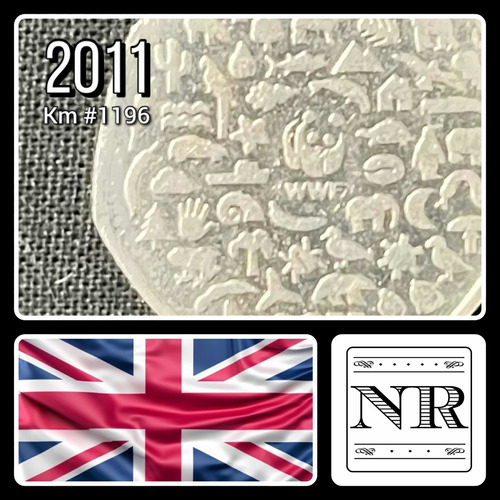 Inglaterra - 50 Pence - Año 2011 - Km # 1196 - Wwf