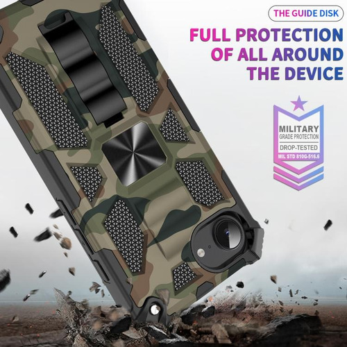 Capa Magnética Camuflada Com Suporte Para iPhone 16e