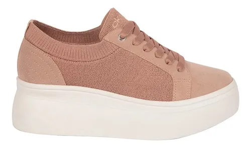 189 76 Cklass Tenis Plataforma Dama Mujer Textil Maquillaje