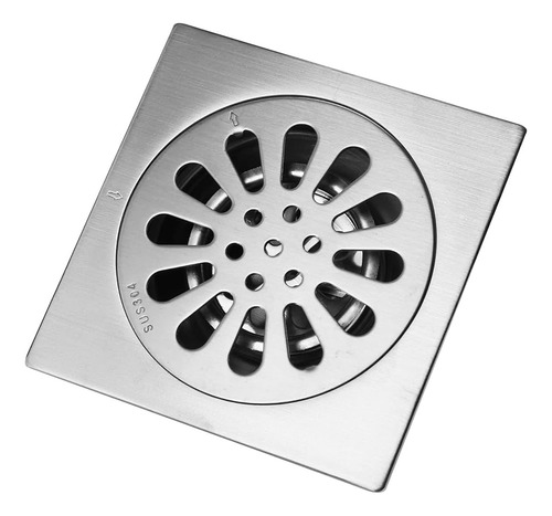 Rejilla Pileta Desagüe Para Piso Acero Inoxidable 10x10cm