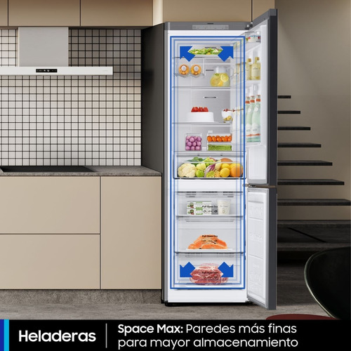Heladera inverter no frost Samsung Bespoke RB33A3070 satin beige con freezer 328L 220V