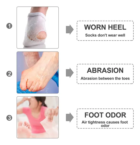 5 Pares De Calcetines Delgados Para Mujer Con Punta De Boca