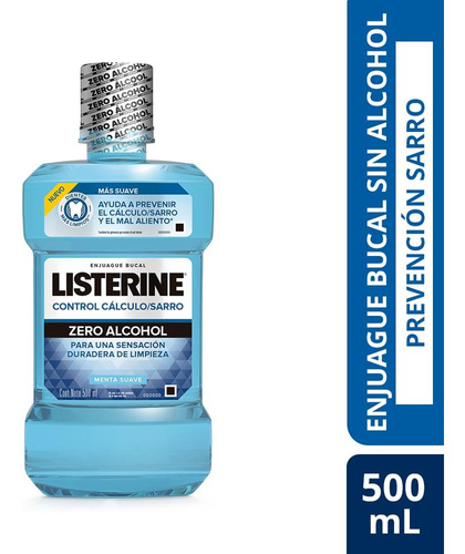 Enjuague Bucal Listerine® Control Sarro Zero Alcohol X500 Ml