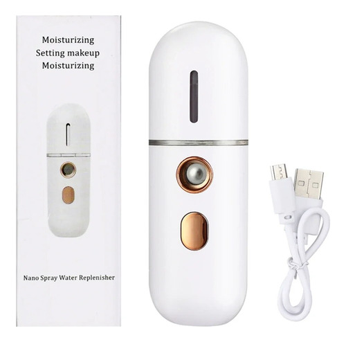 1 Humidificador Facial Recargable Por Usb Nebulizador.