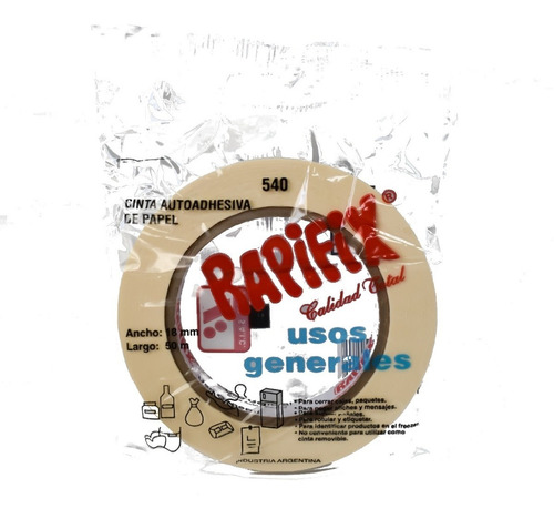 Imagen 3 de 10 de Cinta De Papel Enmascar Pintor Rapifix 24x50mts X Rollo Dw!