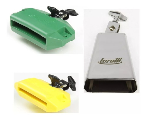 Kit Torelli Bloco Sonoro Grave E Agudo + Cowbell 4'' 3/4