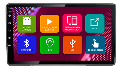 Kit Multimidia Duster 2020 A 2024 Preto 10 Pol Android Quad