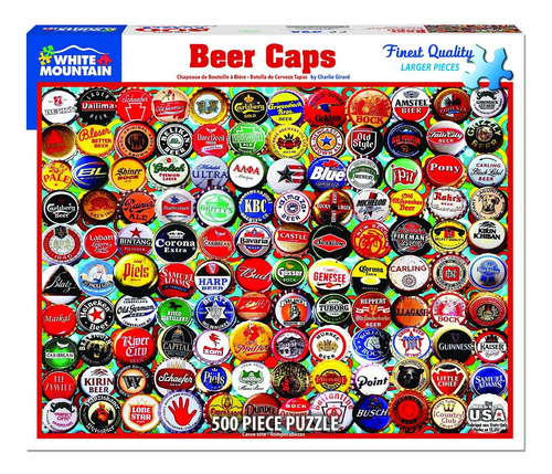 White Mountain Puzzles Tapas De Botellas De Cerveza - Puzzle