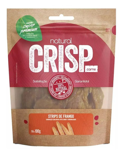 Petisco Natural Crisp Strips Frango Para Cães 100g