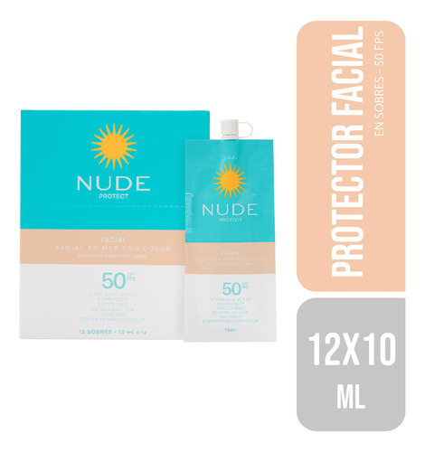 Protector Solar Nude Spf 50 Facial Primer Con Color