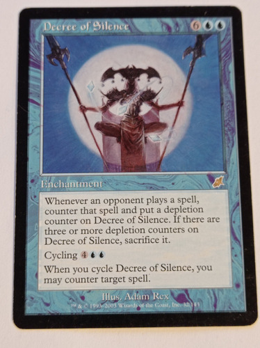 Carta Magic Decree Of Silence [scourge] Mtg Enchantment