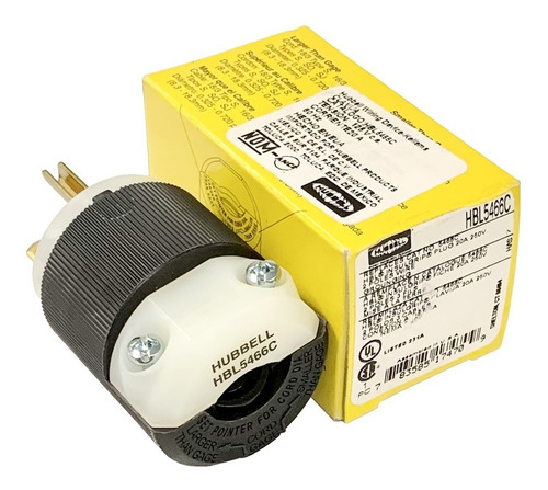 Conector Clavija Macho Recto 20a 250v 6-20p Hbl5466c Hubbell