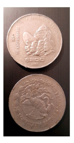 Moneda 200 Pesos 1985 75 Aniversario Revolución Mexicana