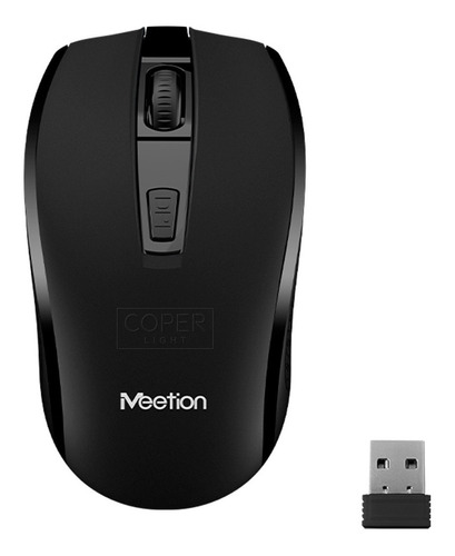 Mouse Meetion Portátil Bluetooth Inalambrico R560 Febo Color Black