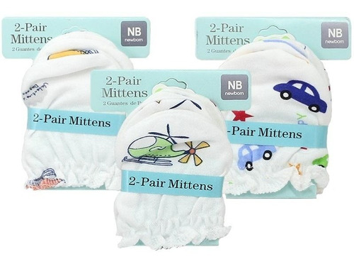 Pack 2 Pares De Mitones Colores Pasteles