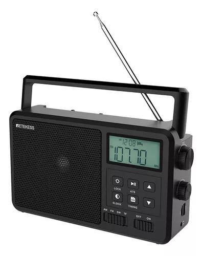 Radio Digital portátil Radio de Onda Corta Am/FM portátil con Temporizador  de Apagado automático y función de Reloj Despertador, radios Que Funcionan  con baterías, 12/24H : : Electrónica