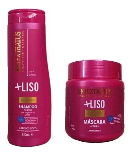 Kit Bio Extratus Liso Shampoo 350ml + Máscara 250gr