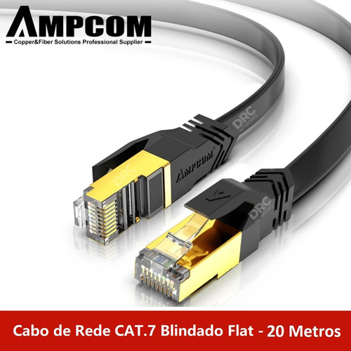 Cabo De Rede 5 Metros Cat7 Alta Performance Gigabit Ampcom