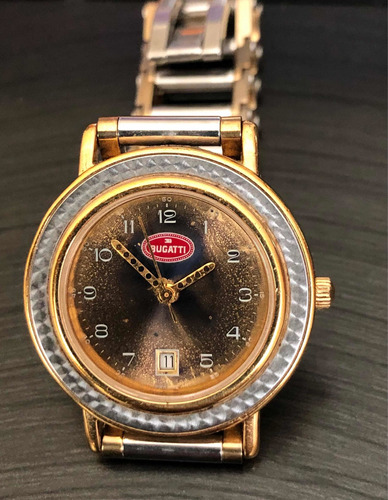 Reloj Bugatti Chapado En Oro Para Dama