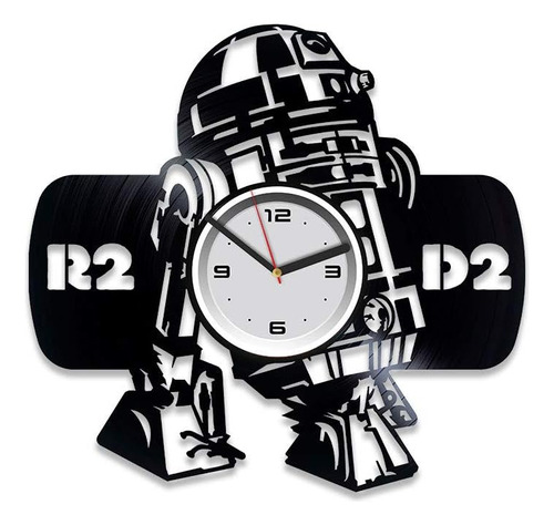Kovides R2-d2 Reloj De Pared De Vinilo Reloj De Star Wars St