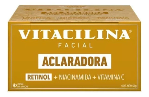 Vitacilina Facial Crema Aclaradora Retinol Día Noche 100gr 