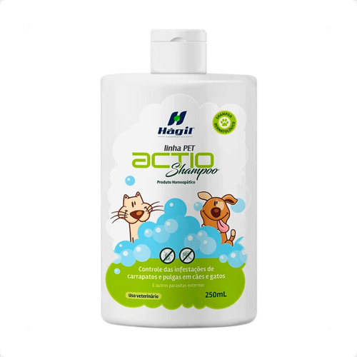 Actio Shampoo Terapêutica Contra Pulgas E Carrapatos - 250ml
