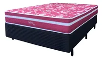 Comprar Conjunto de Sommier Qatar Colchon 2 Plazas en Espuma con Box Base de Madera. Firmeza alta ideal problemas columna superficie dura. Hasta 150k