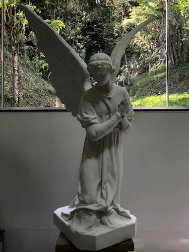 Estatua Anjo Gabriel 1 Metro De Resina E Pó De Mármore