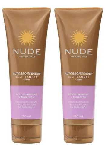 Nude Autobronceador Crema X2 - mL a $208