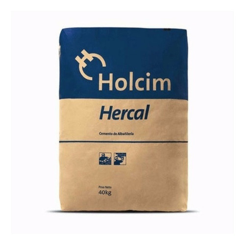 Cemento De Albañileria Hercal Holcim 40 Kg Simil Plasticor