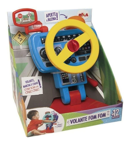 Volante De Brinquedo Infantil Fom Fom Buzina Elka Resistente