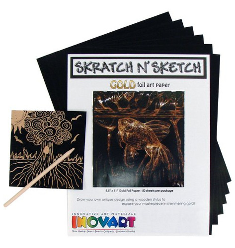 Inovart Skratch N Sketch Oro Foil Cero Papel