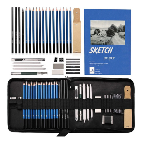 Kit 35 Piezas Profesional De Dibujo Con Lápices Hb