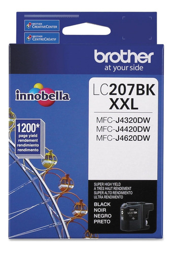 Cartucho De Tinta Brother Negro Lc207bk Para Inkjet Mfc4620d