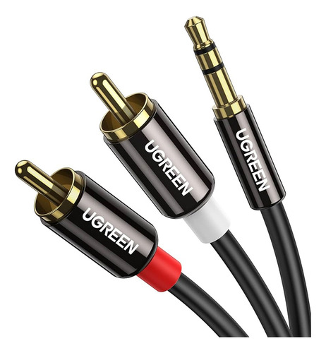 Cabo De Áudio 3.5mm Para 2rca Macho/macho 2m Ugreen
