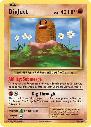 Cartas Pokemon Diglett 55/108 Reverse Xy Evolutions Evo