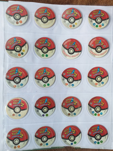 Colección Completa-tazos Pokemon 2d- Lenticulares + Pokebola (Usado)