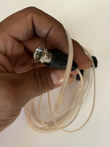 Antena Fm Dipolo Interior 75 Ohm Con Conector Macho Coaxial (Usado)