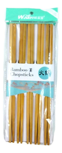 Set 10 Pares Palitos Chinos Orieltales Bamboo Bambu Sushi