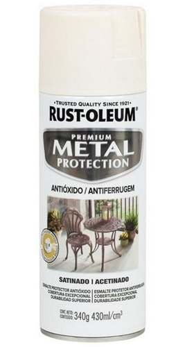 Pintura Crema Satinado Meta Protection Rust Oleum Color Blanco
