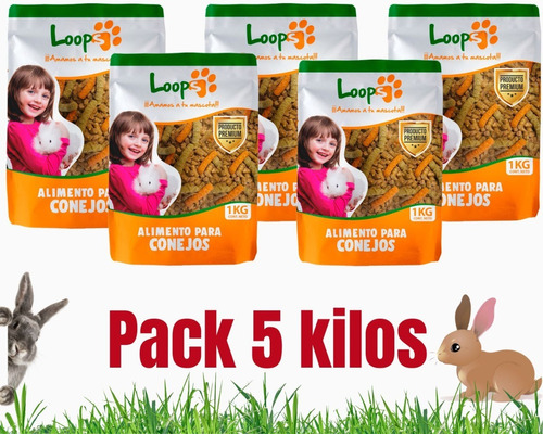 5 Kilos Alimento Conejo Pellet Loops