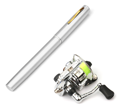 Caña Giratoria Mini Combo Carrete Kit Caña Pesca Spinning