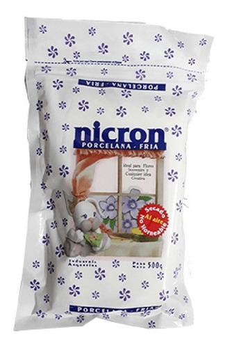 Porcelana Fria Nicron 500g Secado Al Aire