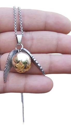 Dije Harry Potter Snitch + Cadena Acero Quirúrgico