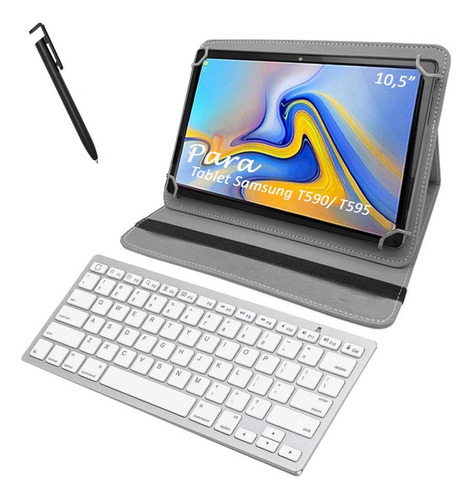 Melhor Capa Teclado Para Tablet Samsung T590/t595+ Caneta