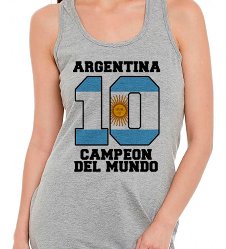 Musculosa Argentina Campeon Mundial Messi M22