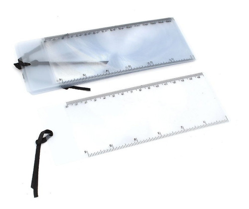 6 pcs Marcapagina Regla Lupa Fresnel Lente 3 x Magnifying